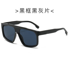 (6 PACK) Wholesale Sunglasses Square New Arrival Fashion Trendy 2024 - BulkSunglassesWholesale.com - Black Frame Black Black Lens