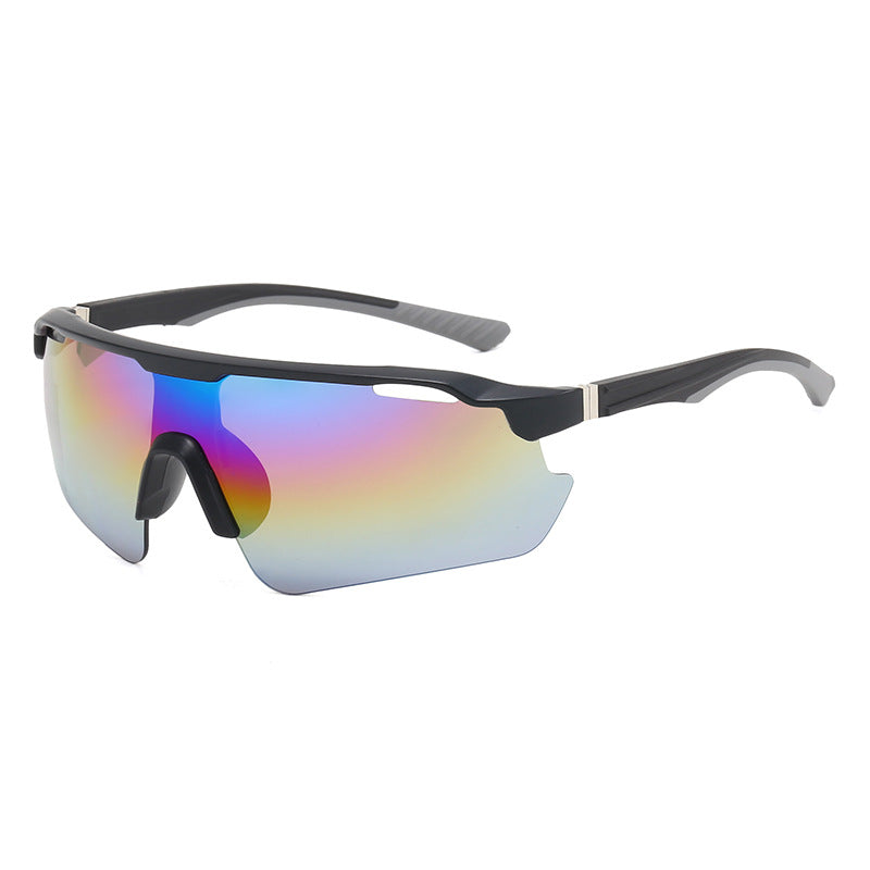 (12 PACK) Wholesale Sports Sunglasses Sport Cycling Women Outdoor New Arrival One Piece Windproof 2024 - BulkSunglassesWholesale.com - Black Frame Lens