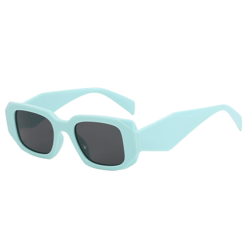 (12 PACK) Wholesale Sunglasses Fashion New Arrival Vintage Square Unique Trendy Fashion Street 2024 - BulkSunglassesWholesale.com - Blue Frame Black Lens