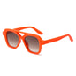 (6 PACK) Wholesale Sunglasses New Arrival Double Bridge Fashion Aviator Unique Unisex 2024 - BulkSunglassesWholesale.com - Orange Frame Gradient Tea Lens