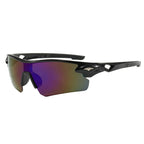 (12 PACK) Wholesale Sports Sunglasses Cycling Unisex New Arrival Outdoor Sport 2024 - BulkSunglassesWholesale.com - Black Frame Blue Mirrored