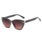 (6 PACK) Wholesale Sunglasses New Arrival Cat Eye Fashion 2025 - BulkSunglassesWholesale.com - Grey Frame Tea Pink Lens