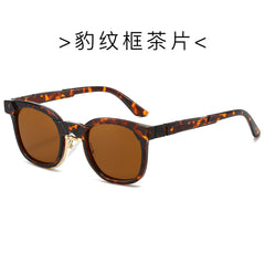 (6 PACK) Wholesale Sunglasses New Arrival Men Fashion Vintage Trendy Unique Women 2024 - BulkSunglassesWholesale.com - Leopard Print Frame Tea Lens