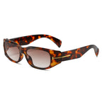 (6 PACK) Wholesale Sunglasses New Arrival Street Square Women 2024 - BulkSunglassesWholesale.com - Leopard Print Frame Gradient Tea Lens