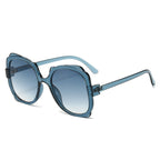 (6 PACK) Wholesale Sunglasses New Arrival Unique Butterfly Unique Outdoor Street 2024 - BulkSunglassesWholesale.com - Blue Frame Blue Lens