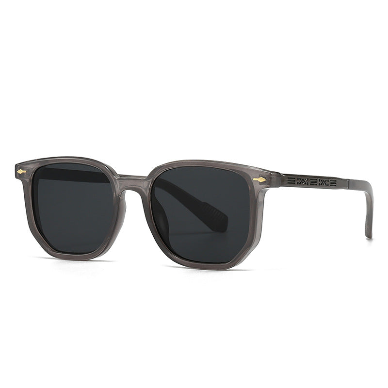 (6 PACK) Wholesale Sunglasses New Arrival Aviator Vintage Square 2024 - BulkSunglassesWholesale.com - Grey Frame Black Grey