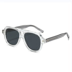 (6 PACK) Wholesale Sunglasses Fashion New Arrival Trendy Fashion Polarized 2025 - BulkSunglassesWholesale.com - Transparent Frame Black Lens