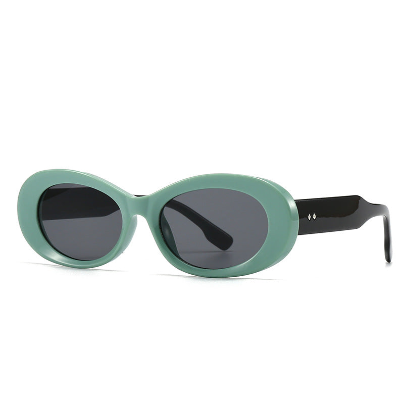 (6 PACK) Wholesale Sunglasses Vintage Trendy Women Antiblue Light 2024 - BulkSunglassesWholesale.com - Green Black Grey