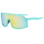 (12 PACK) Wholesale Sports Sunglasses New Arrival TR Polarized Kids Outdoor Cycling Sport 2024 - BulkSunglassesWholesale.com - Blue Frame Yellow Mirrored