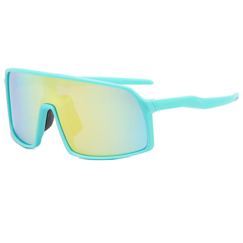 (12 PACK) Wholesale Sports Sunglasses New Arrival TR Polarized Kids Outdoor Cycling Sport 2024 - BulkSunglassesWholesale.com - Blue Frame Yellow Mirrored