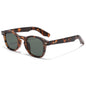 (6 PACK) Wholesale Sunglasses Rivet Trendy Fashion Women Street Vintage 2025 - BulkSunglassesWholesale.com - Leopard Print Frame Green Lens