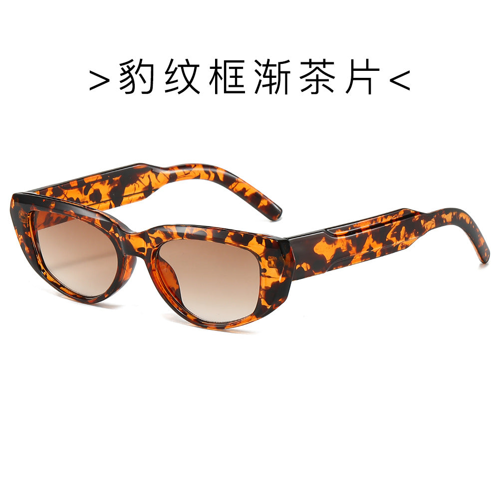 (6 PACK) Wholesale Sunglasses New Arrival Fashion Vintage Trendy Unique 2024 - BulkSunglassesWholesale.com - Leopard Print Frame Gradient Tea Lens