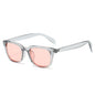 (6 PACK) Wholesale Sunglasses New Arrival Unisex 2025 - BulkSunglassesWholesale.com - Clear Grey Frame Pink Lens