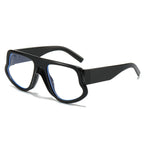 (6 PACK) Wholesale Sunglasses New Arrival Wide Fashion Oversized Trendy 2025 - BulkSunglassesWholesale.com - Black Frame Clear Lens