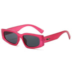 (6 PACK) Wholesale Sunglasses Oversized Unique Fashion Trendy Unisex Vintage 2024 - BulkSunglassesWholesale.com - Red Frame Black Lens