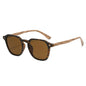 (6 PACK) Wholesale Sunglasses New Arrival Wood Grain Fashion Wood Grain 2025 - BulkSunglassesWholesale.com - Matt Leopard Print Frame Tea Lens