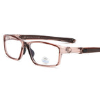 (12 PACK) Wholesale Sports Glasses New Arrival Square TR Antiblue Light Women 2025 - BulkSunglassesWholesale.com - Clear Tea Frame