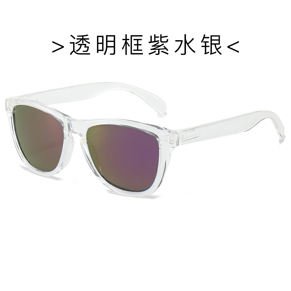 (6 PACK) Wholesale Sunglasses New Arrival Cat Eye Polarized Fashion Trendy Street Women Men 2024 - BulkSunglassesWholesale.com - White Frame Purple Mirrored