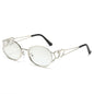 (6 PACK) Wholesale Sunglasses New Arrival One Piece Unique Vintage Women Trendy Fashion 2025 - BulkSunglassesWholesale.com - Silver Frame Mirrored Lens