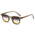 (6 PACK) Wholesale Sunglasses New Arrival Square Fashion Square Rivet 2024 - BulkSunglassesWholesale.com - Green Frame Grey Yellow Lens