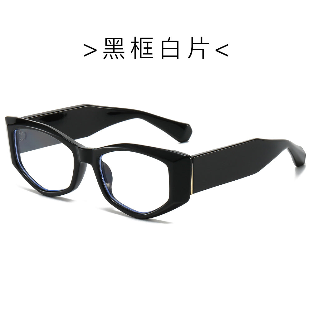 (6 PACK) Wholesale Sunglasses Unique New Arrival Trendy Cat Eye Women 2024 - BulkSunglassesWholesale.com - Black Frame Clear Lens