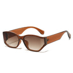 (6 PACK) Wholesale Sunglasses Square Oversized Unisex 2024 - BulkSunglassesWholesale.com - Tea Frame Gradient Tea Lens