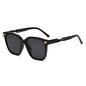 (6 PACK) Wholesale Sunglasses New Arrival Korean Fashion Women Unique Street 2024 - BulkSunglassesWholesale.com - Black Frame Black Grey