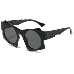 (6 PACK) Wholesale Sunglasses New Arrival Fashion Street 2024 - BulkSunglassesWholesale.com - Black Frame Black Lens