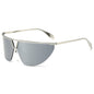 (6 PACK) Wholesale Sunglasses New Arrival Women Women Trendy 2024 - BulkSunglassesWholesale.com - Silver Frame Mirrored Lens