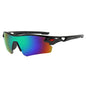 (12 PACK) Wholesale Sports Sunglasses Cycling Unisex New Arrival Outdoor Sport 2024 - BulkSunglassesWholesale.com - Black Frame Green Mirrored