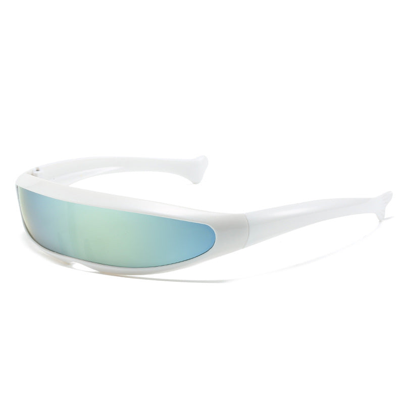 (12 PACK) Wholesale Sports Sunglasses New Arrival Outdoor Sport Cycling 2024 - BulkSunglassesWholesale.com - White Frame Gold Mirrored