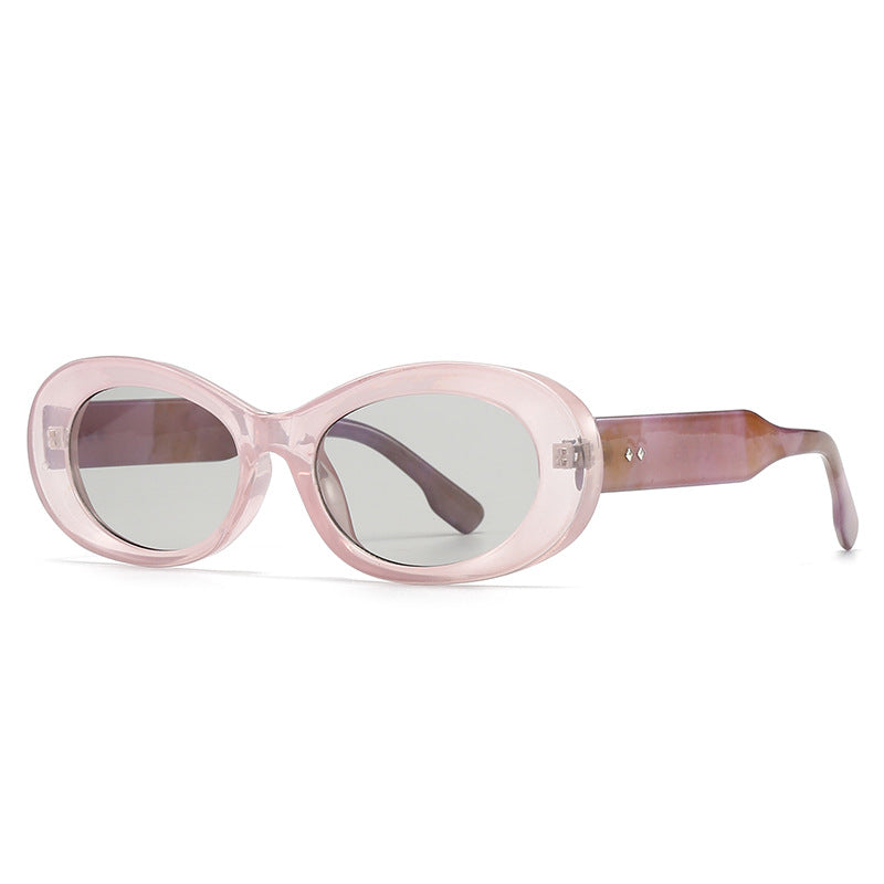 (6 PACK) Wholesale Sunglasses Vintage Trendy Women Antiblue Light 2024 - BulkSunglassesWholesale.com - Purple Frame Grey