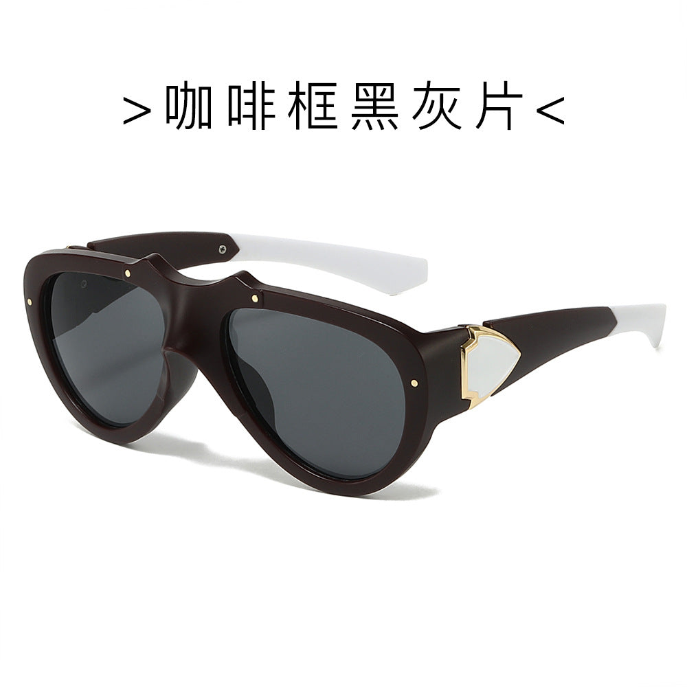 (6 PACK) Wholesale Sunglasses New Arrival Fashion Vintage Cat Eye Women 2024 - BulkSunglassesWholesale.com - Brown Frame Black Black Lens