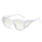 (6 PACK) Wholesale Sunglasses New Arrival Round Oversized Unique Punk Fashion Women 2024 - BulkSunglassesWholesale.com - White Frame Mirrored Lens