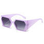 (6 PACK) Wholesale Sunglasses New Arrival Square Fashion Unique Hip Hop Fashion Women 2024 - BulkSunglassesWholesale.com - Purple Frame Gradient Black Lens