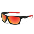 (6 PACK) Wholesale Sunglasses Polarized Outdoor Cycling 2025 - BulkSunglassesWholesale.com - Black Frame Red Mirrored