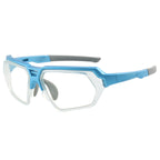 (12 PACK) Wholesale Sports Sunglasses Unique Cycling Outdoor Fashion 2024 - BulkSunglassesWholesale.com - Blue Frame Clear