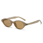 (6 PACK) Wholesale Sunglasses New Arrival Small Women Antiblue Light 2025 - BulkSunglassesWholesale.com - Clear Tea Frame Tea Lens