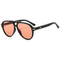 (6 PACK) Wholesale Sunglasses New Arrival Aviator Vintage Aviator Fashion 2024 - BulkSunglassesWholesale.com - Black Frame Red Tea Lens