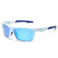 (6 PACK) Wholesale Sunglasses Polarized Outdoor Cycling 2025 - BulkSunglassesWholesale.com - White Frame Blue Mirrored
