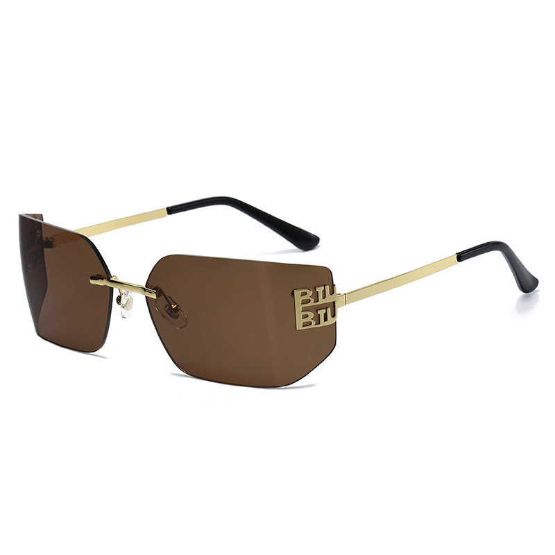 (6 PACK) Wholesale Sunglasses Vintage New Arrival 2024 - BulkSunglassesWholesale.com - Gold Frame Tea