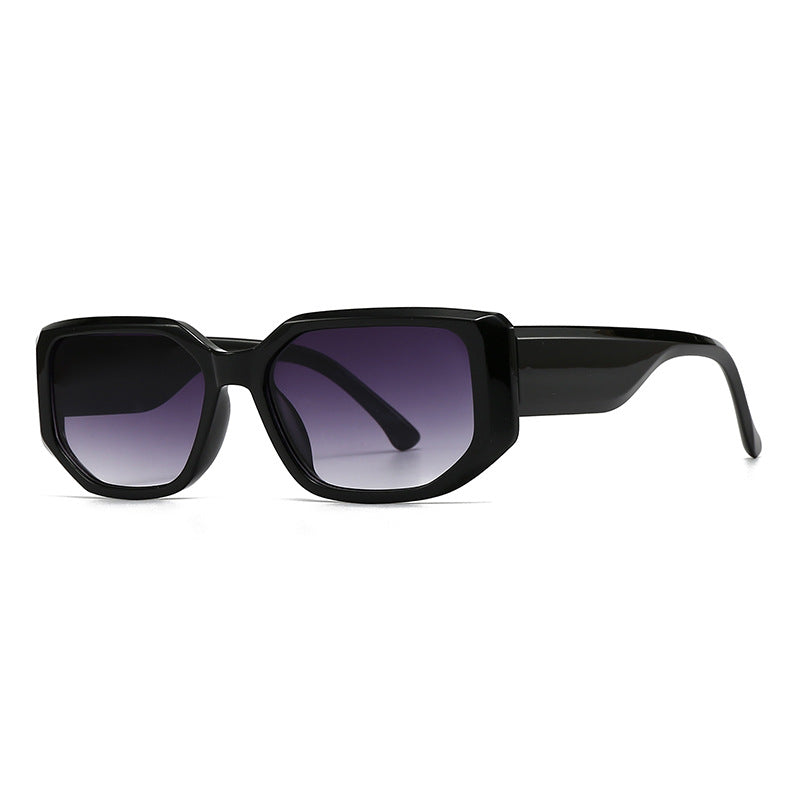 (6 PACK) Wholesale Sunglasses Wide Flat Top Women Classic Vintage Trendy 2024 - BulkSunglassesWholesale.com - Black Frame Gradient Black