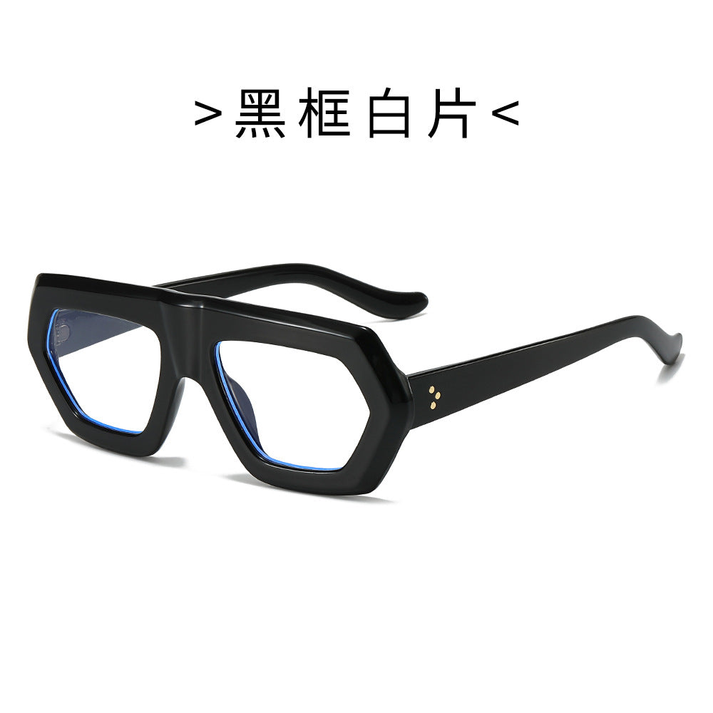 (6 PACK) Wholesale Sunglasses New Arrival Street Women 2024 - BulkSunglassesWholesale.com - Black Frame Clear Lens