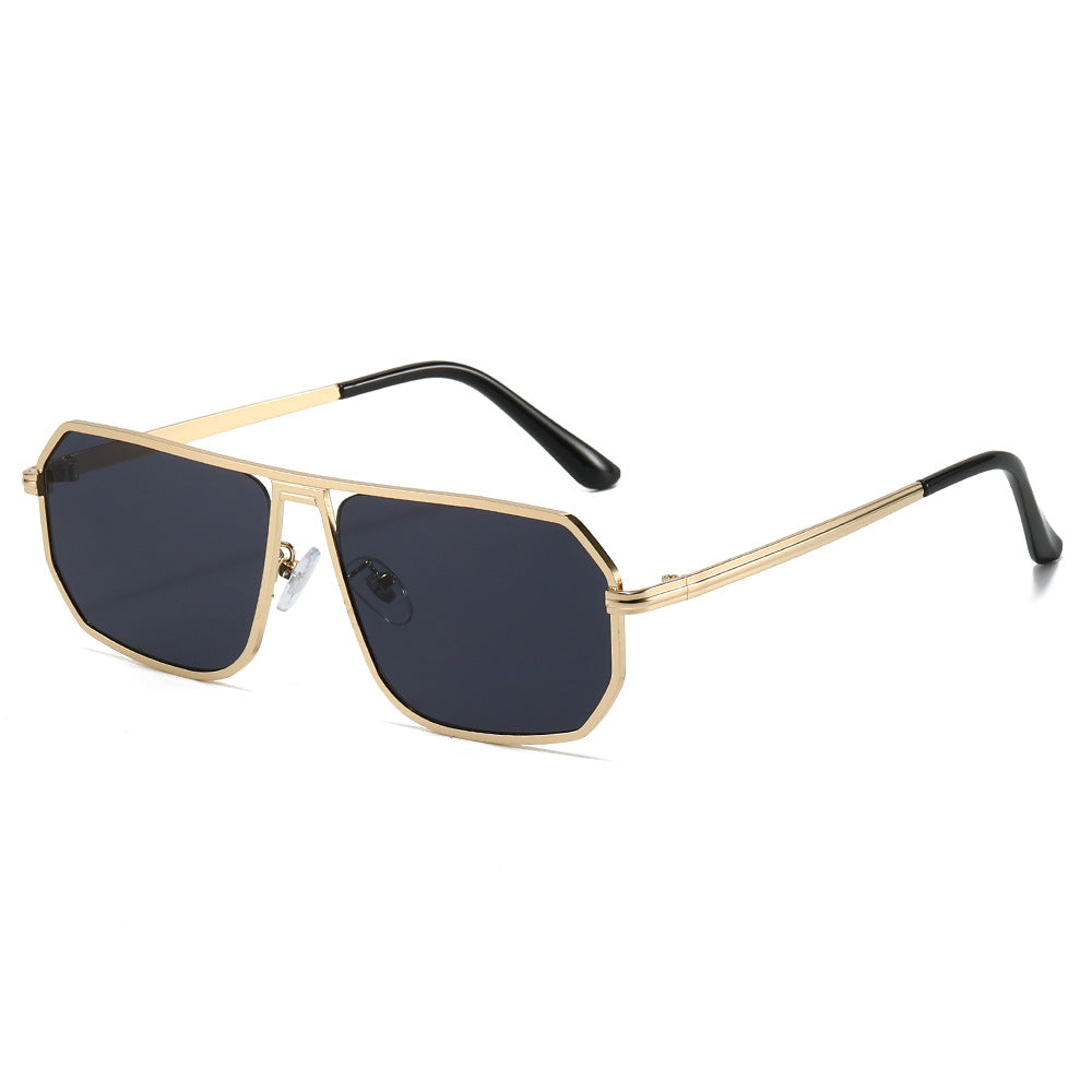 (6 PACK) Wholesale Sunglasses New Arrival Fashion Unique Women Fashion 2024 - BulkSunglassesWholesale.com - Gold Frame Black Lens