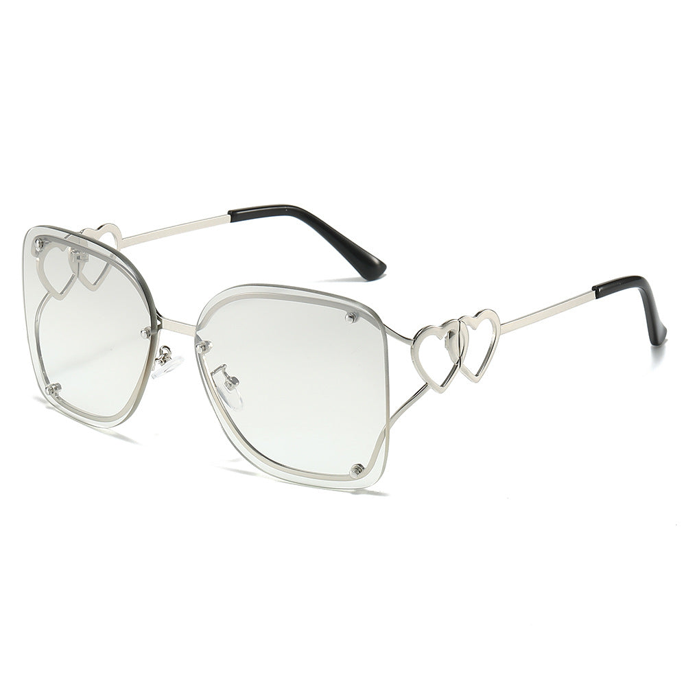 (6 PACK) Wholesale Sunglasses New Arrival Square Unique Oversized Women 2025 - BulkSunglassesWholesale.com - Silver Frame Mirrored Lens