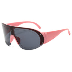 (6 PACK) Wholesale Sunglasses New Arrival Unisex Outdoor Sport Cycling 2024 - BulkSunglassesWholesale.com - Pink Frame Black Lens