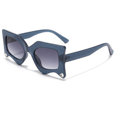 (6 PACK) Wholesale Sunglasses New Arrival Fashion Trendy Women Unique Men Fashion Street 2024 - BulkSunglassesWholesale.com - Blue Frame Gradient Black Lens