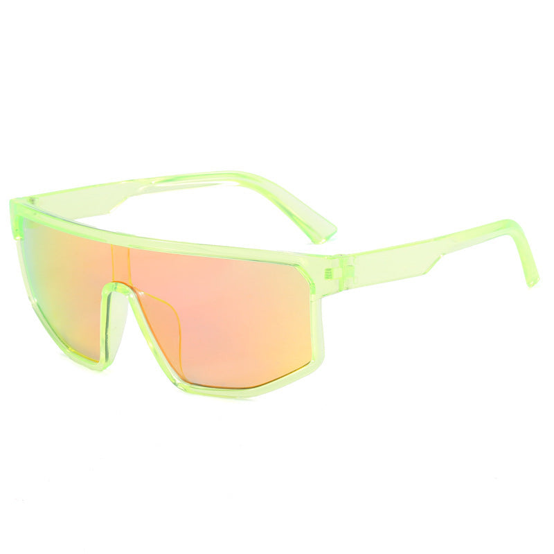 (12 PACK) Wholesale Sports Sunglasses Cycling Women Outdoor Sport Windproof Small Trendy 2024 - BulkSunglassesWholesale.com - Green Frame Red Mirrored