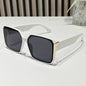 (6 PACK) Wholesale Sunglasses Vintage Square Trendy Women Fashion Vintage Outdoor Men 2024 - BulkSunglassesWholesale.com - White Frame Black Lens