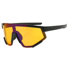 (12 PACK) Wholesale Sports Sunglasses Unisex Cycling 2024 - BulkSunglassesWholesale.com - Black Frame Yellow Grey